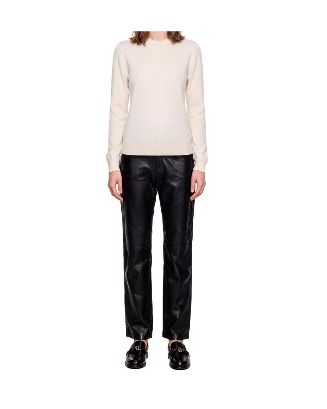 Brunello Cucinelli White Crew-Neck Sweater