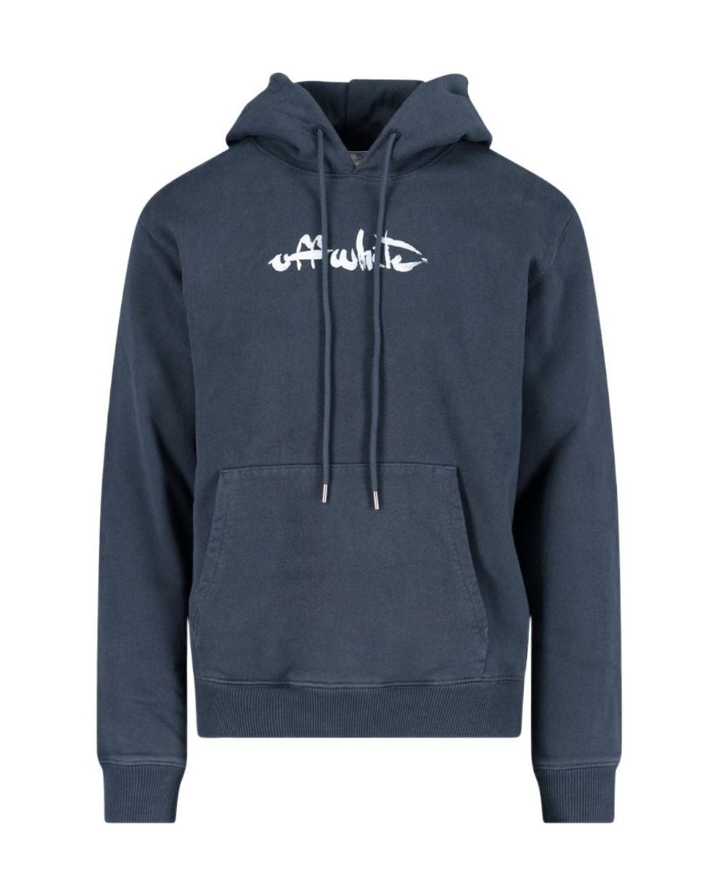 Off-White c/o Virgil Abloh Blue Arrows-Print Hoodie for men
