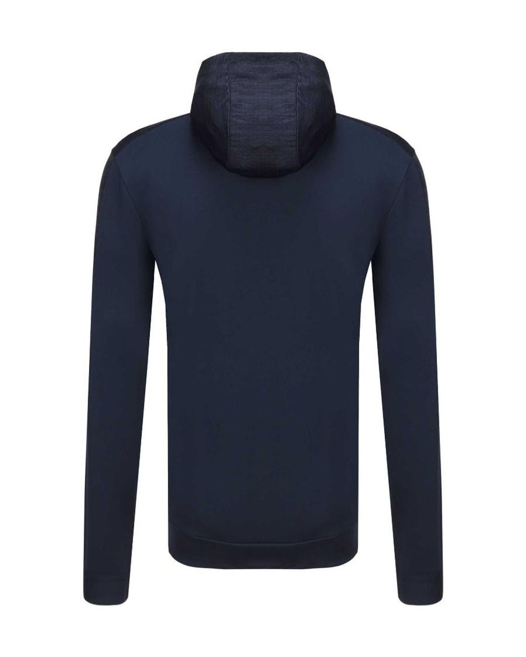 Boss Blue Logo Hooded Sweater for men