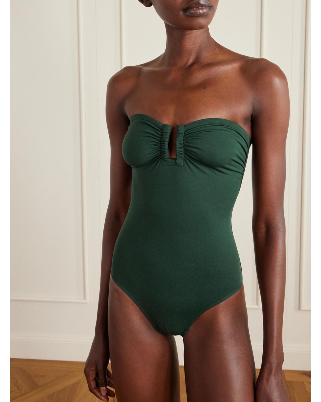 Eres Green Bandeau Swimsuit