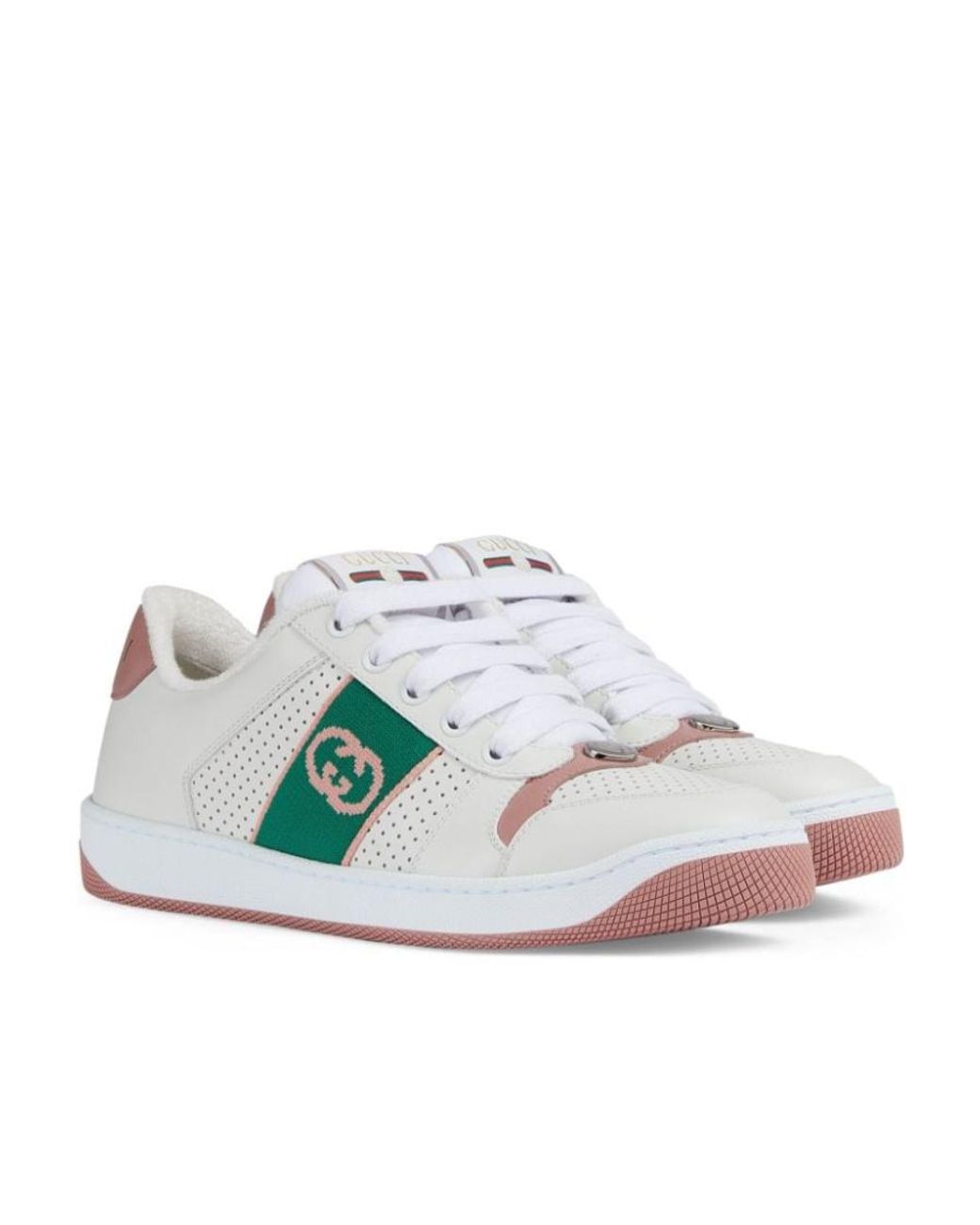 Gucci Green Screener Low-Top Sneakers