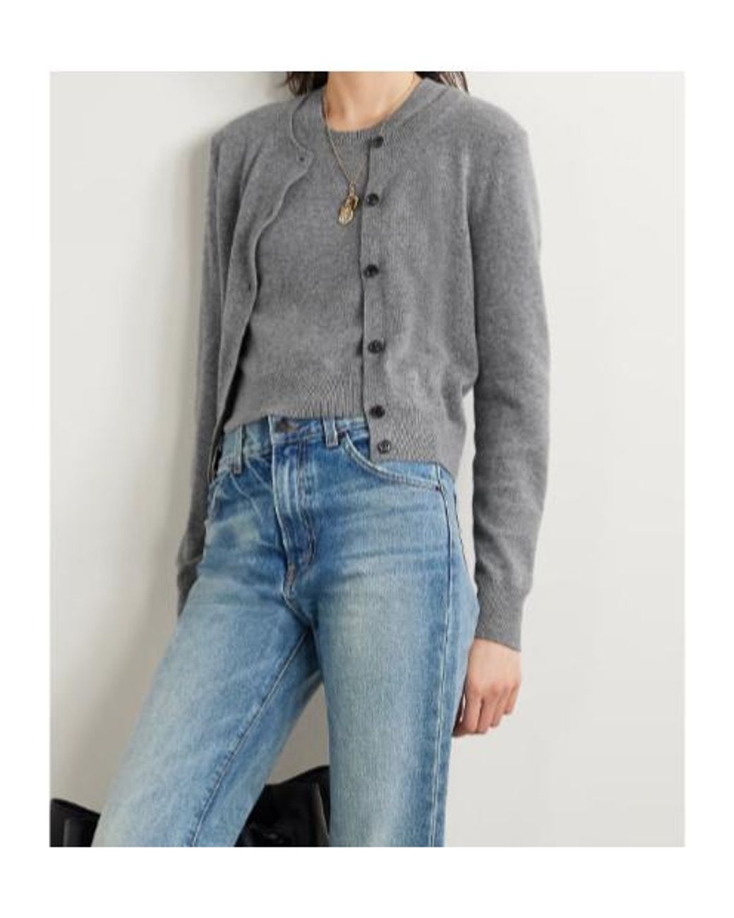 Nili Lotan Gray March Cashmere Cardigan