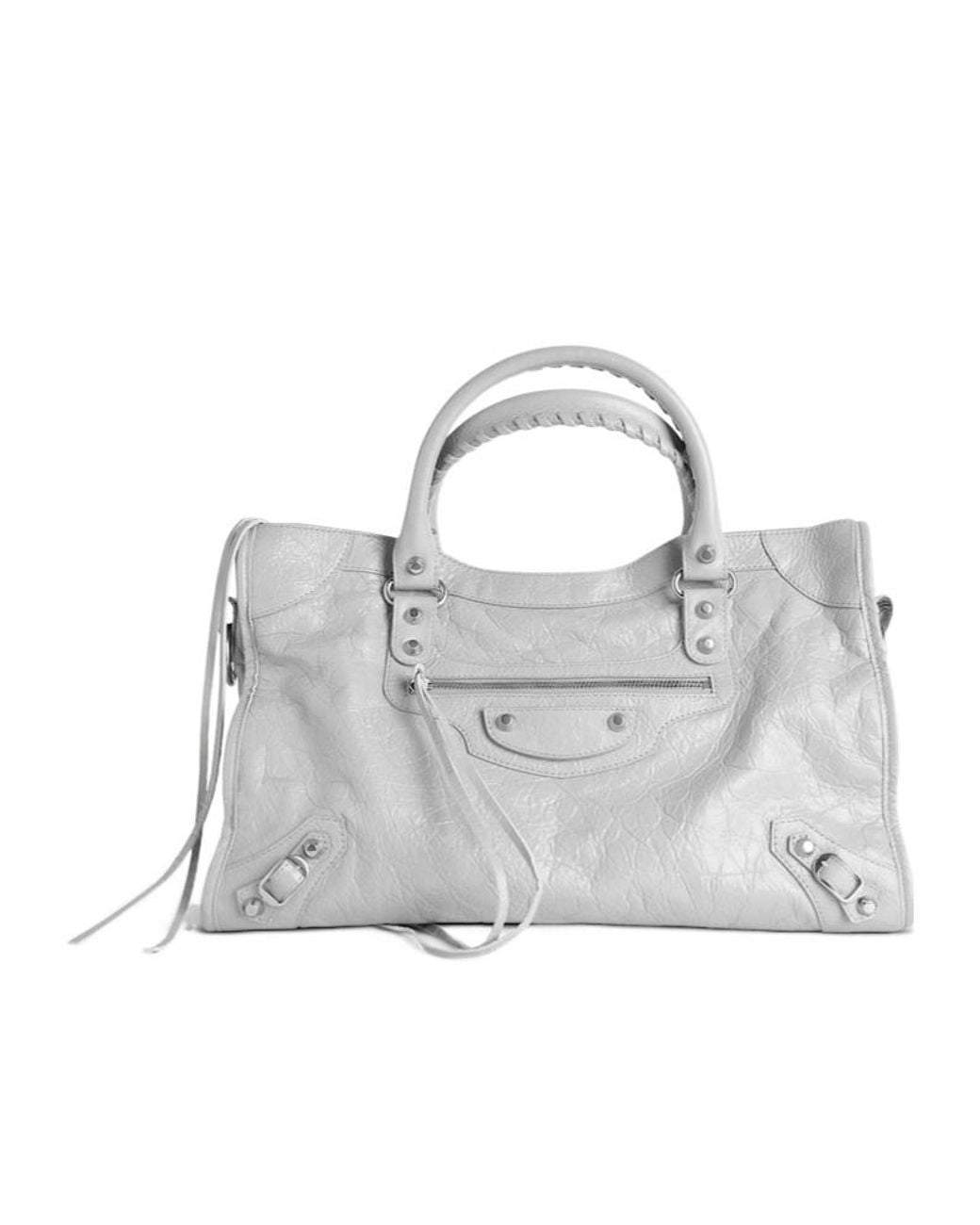 Balenciaga White Le City Medium Tote Bag