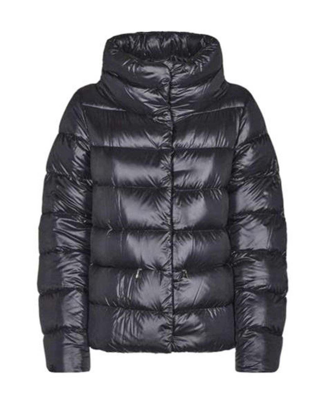Herno Black High-Neck Quilted Padded Jacket