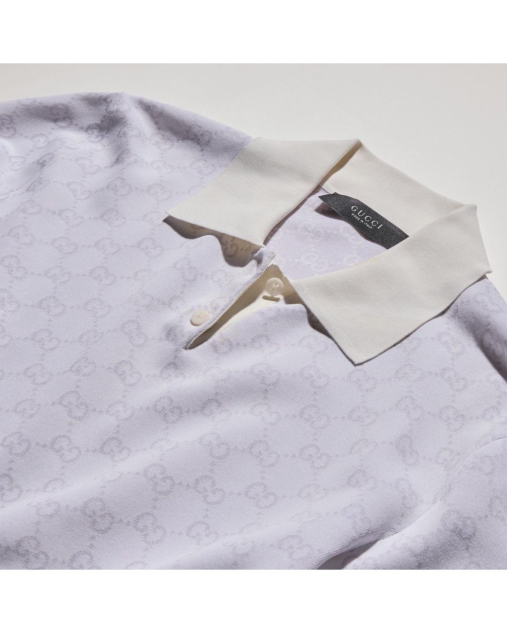 Gucci Purple Fine Knit Viscose Gg Jacquard Sweater