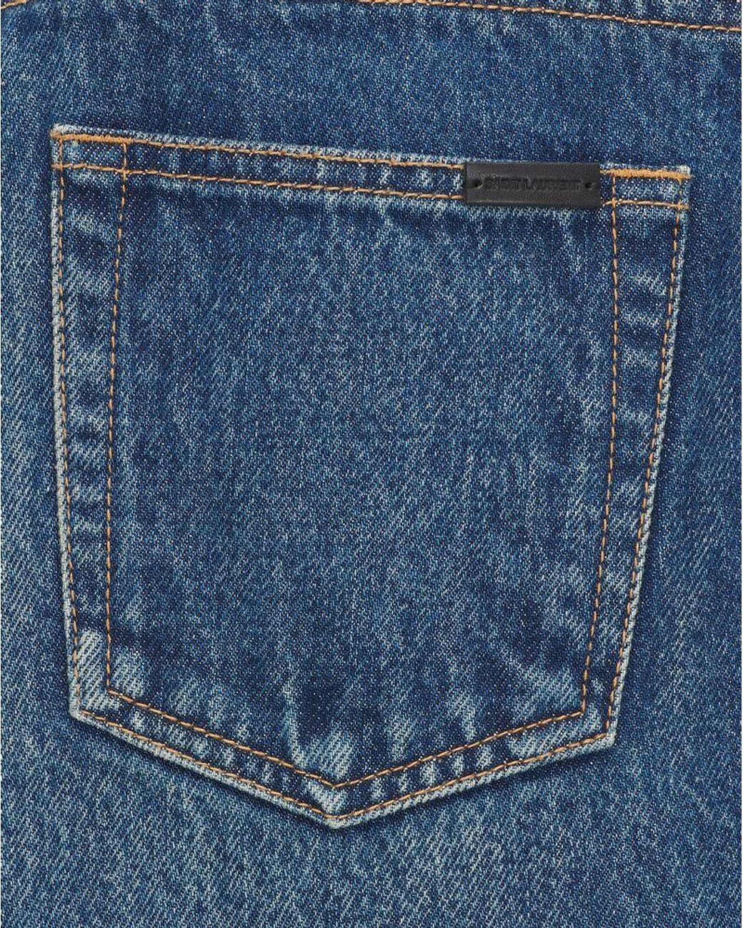 Saint Laurent Blue Cindy Mid-Rise Jeans
