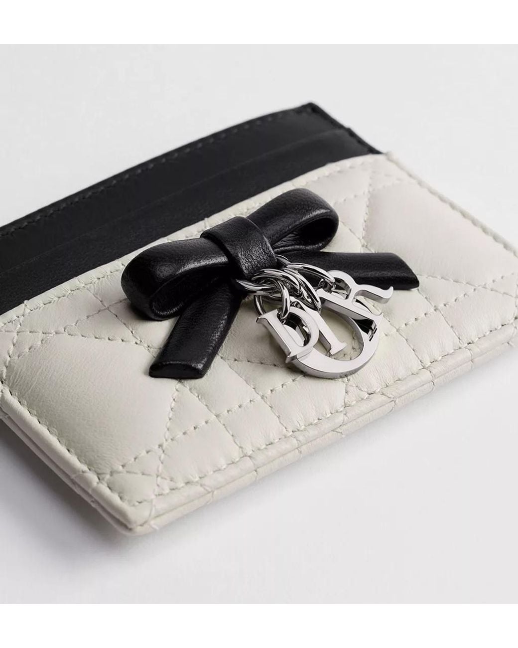 Dior Black Lady Freesia Card Holder