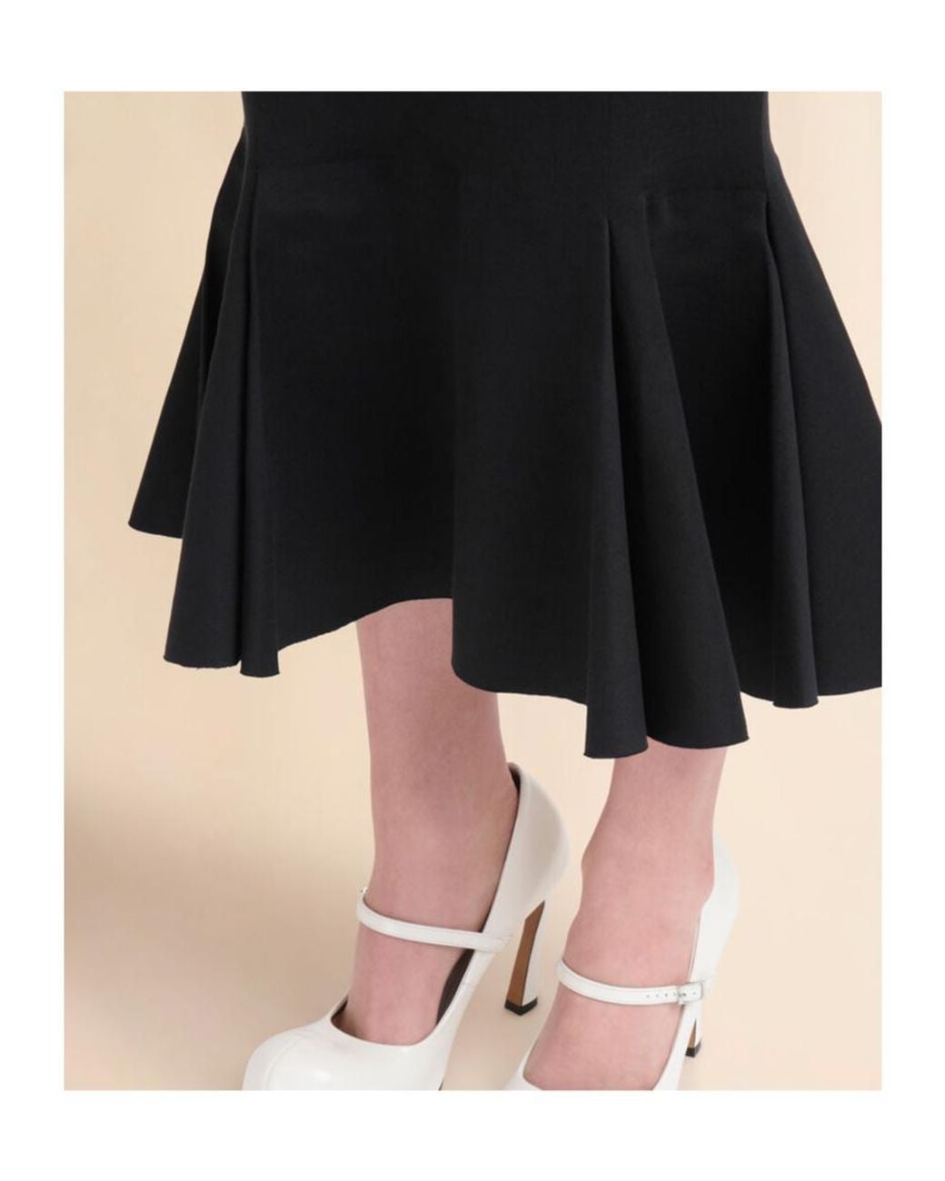 Marni Black Mermaid Hem Jersey Skirt