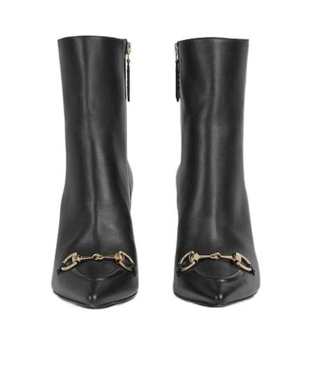 Gucci Black Horsebit Ankle Boots