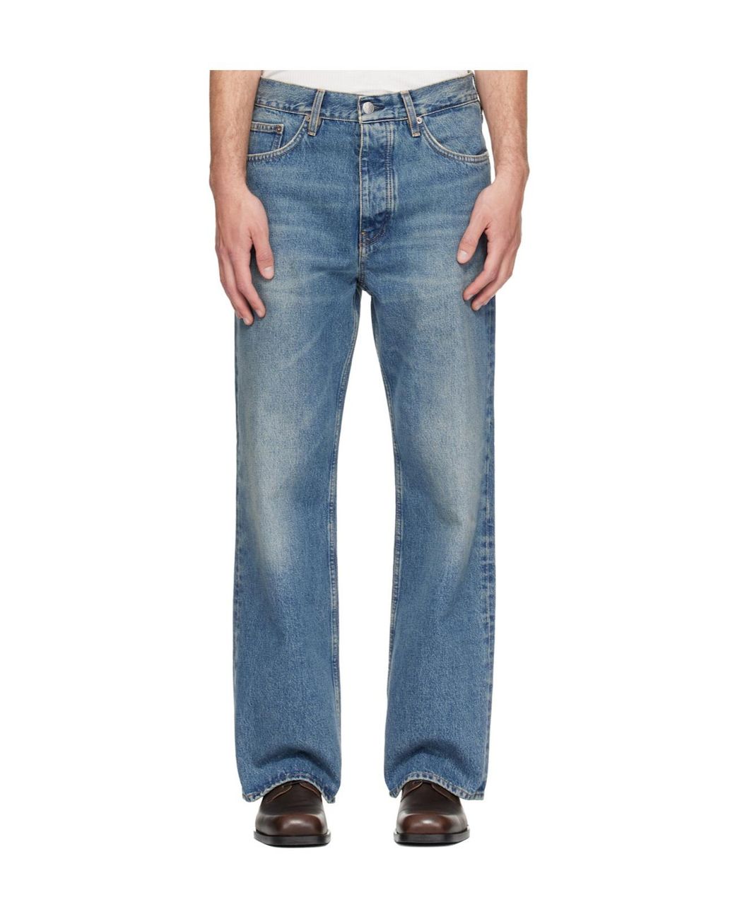 sunflower Blue Wide Leg Jeans for men