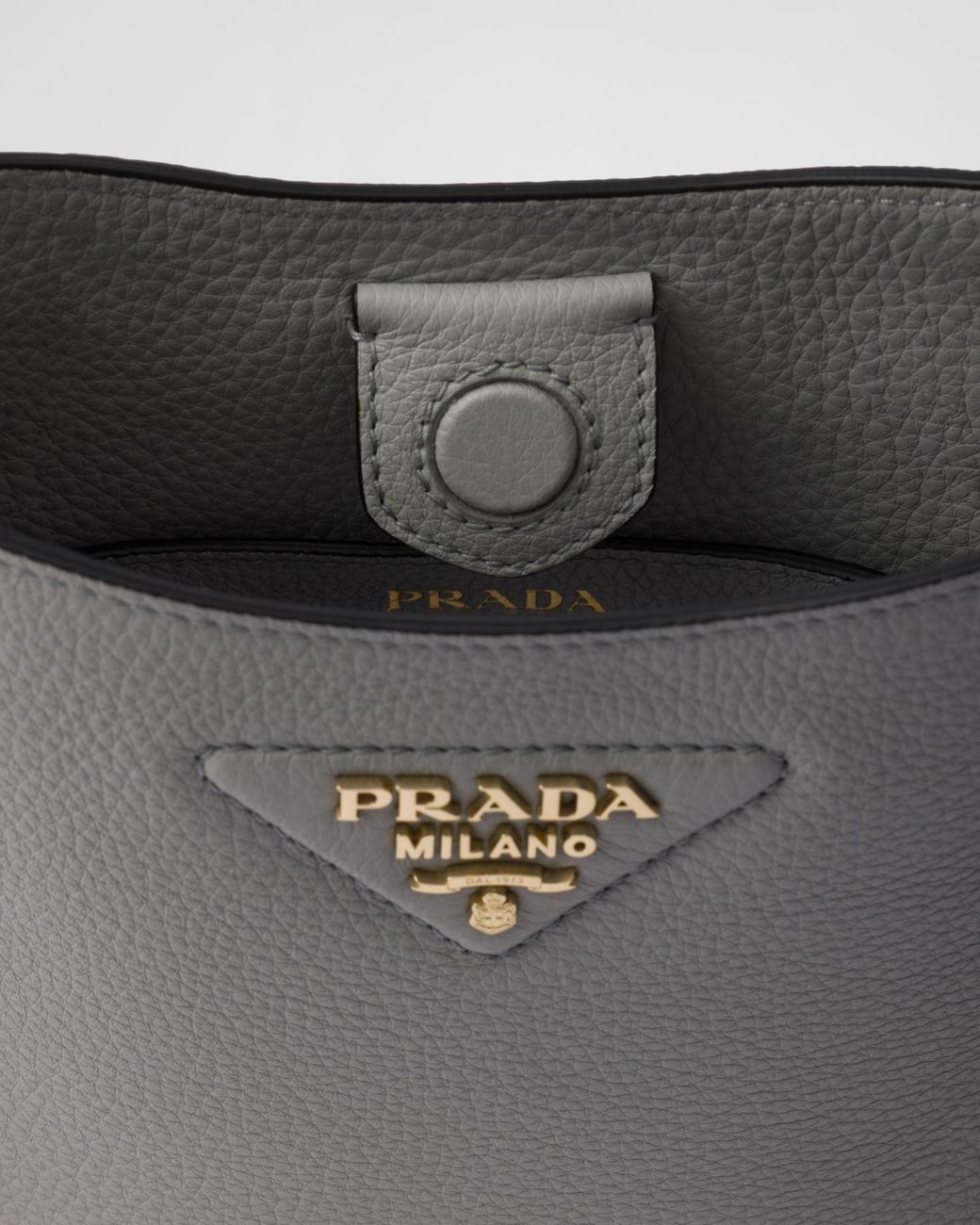 Prada Gray Mini Leather Shoulder Bag
