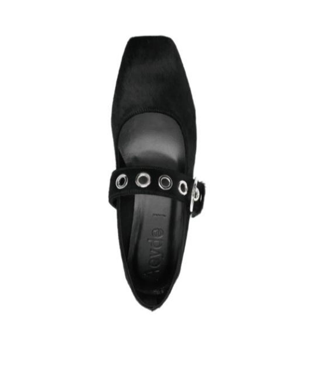Aeyde Black Uma Eyelet Ponyhair Fst Pumps