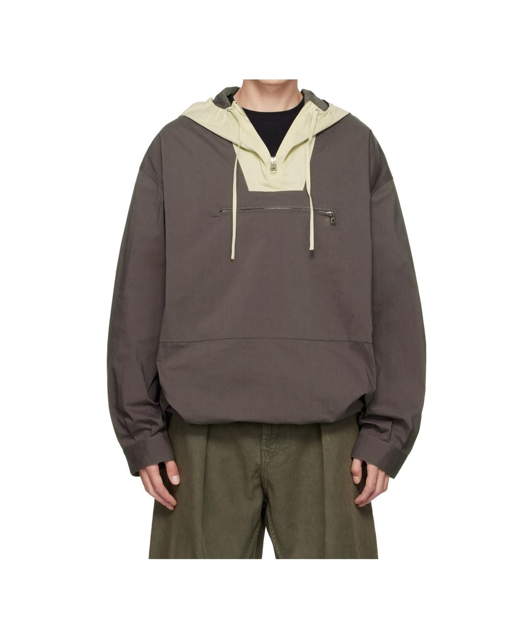 J.W. Anderson Green Contrast Hooded Jacket for men
