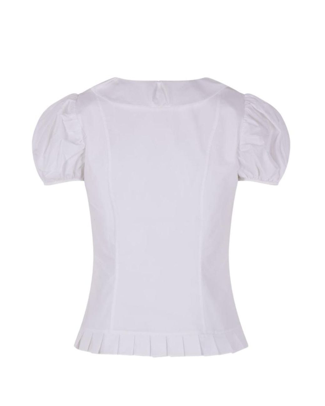 Chopova Lowena Blue Spike Pleated Blouse