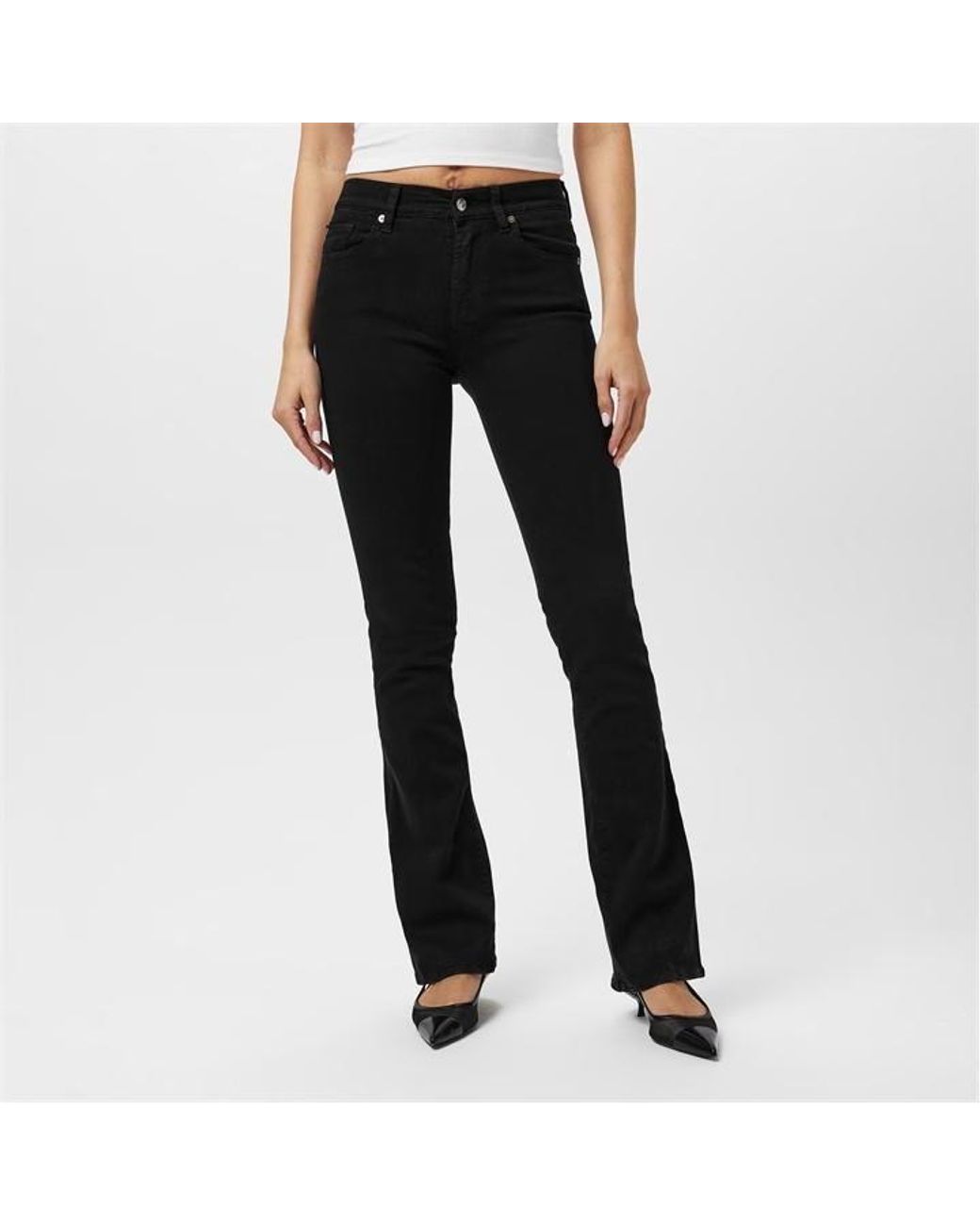 7 For All Mankind Black Bootcut Jeans