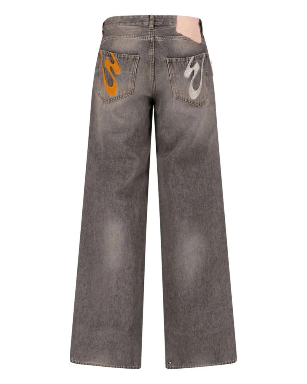 PDF CHANNEL Gray Pdf Relaxed Wide-Leg Jeans for men