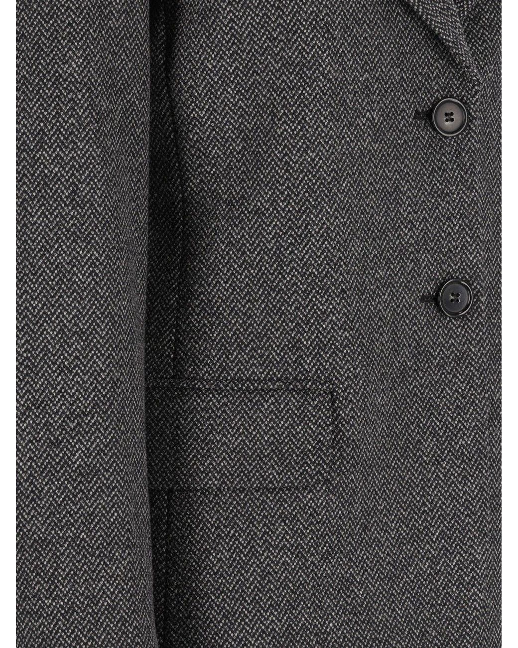 Weekend by Maxmara Gray Feroce Herringbone Blazer