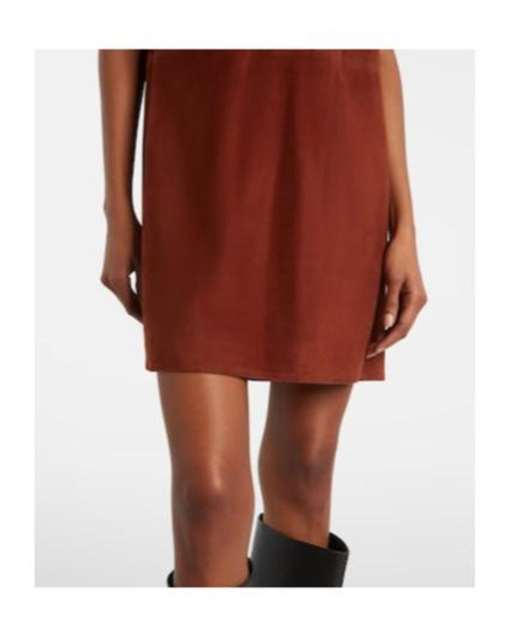 Yves Salomon Brown Suede Polo Dress