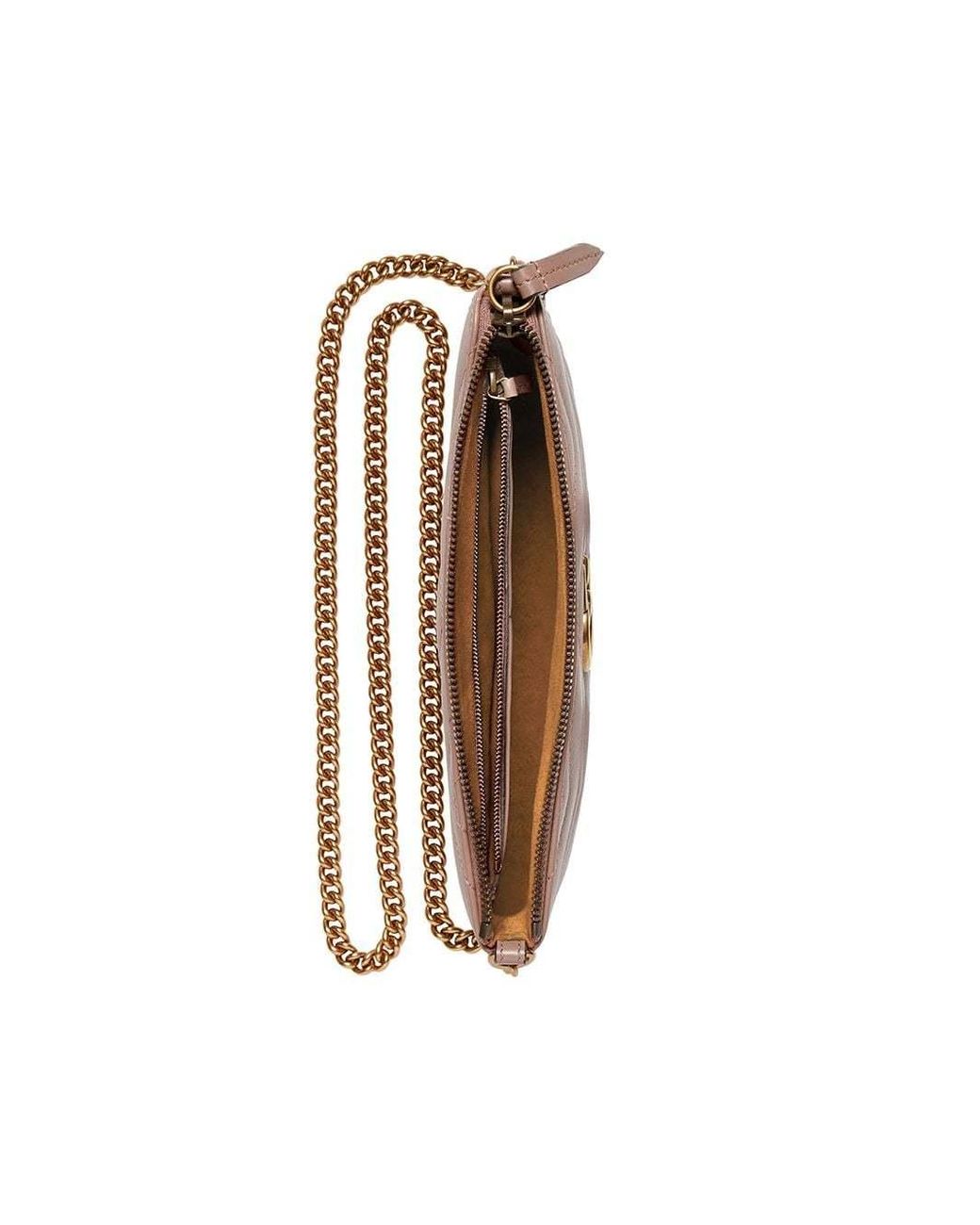 Gucci Natural Gg Marmont Mini Chain Bag
