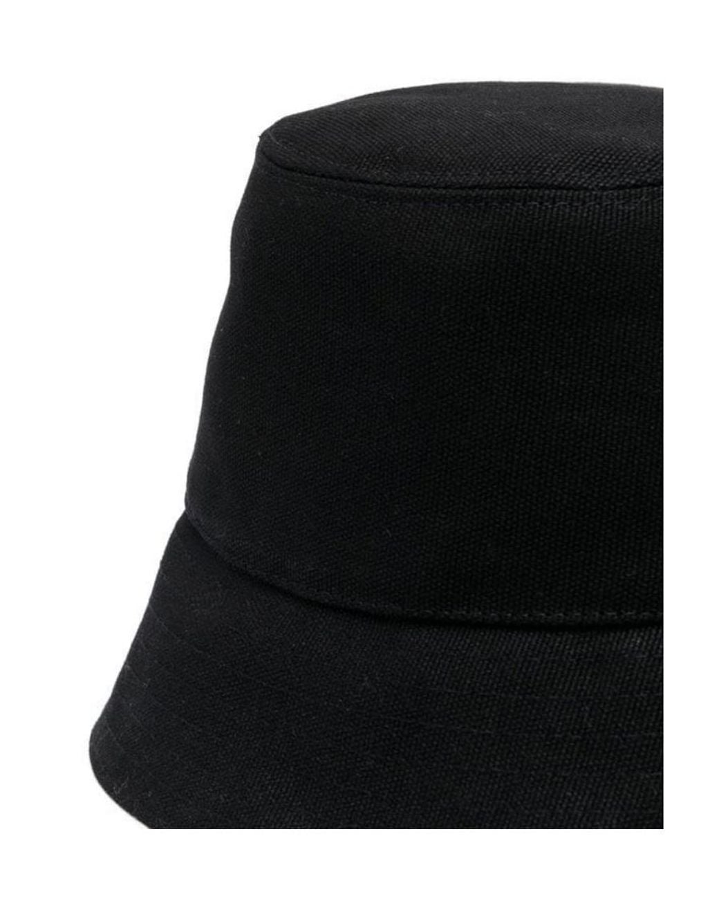 Stella McCartney Black Logo-Embroidered Bucket Hat for men
