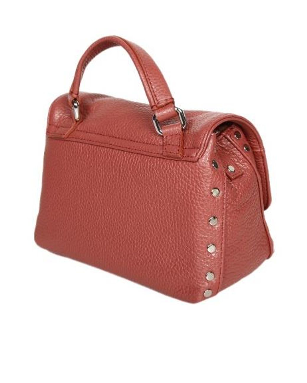 Zanellato Red Studded Top Handle Shoulder Bag