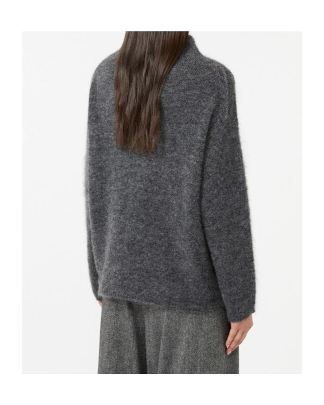 Max Mara Gray Taro Long-Sleeved Knitted Jumper