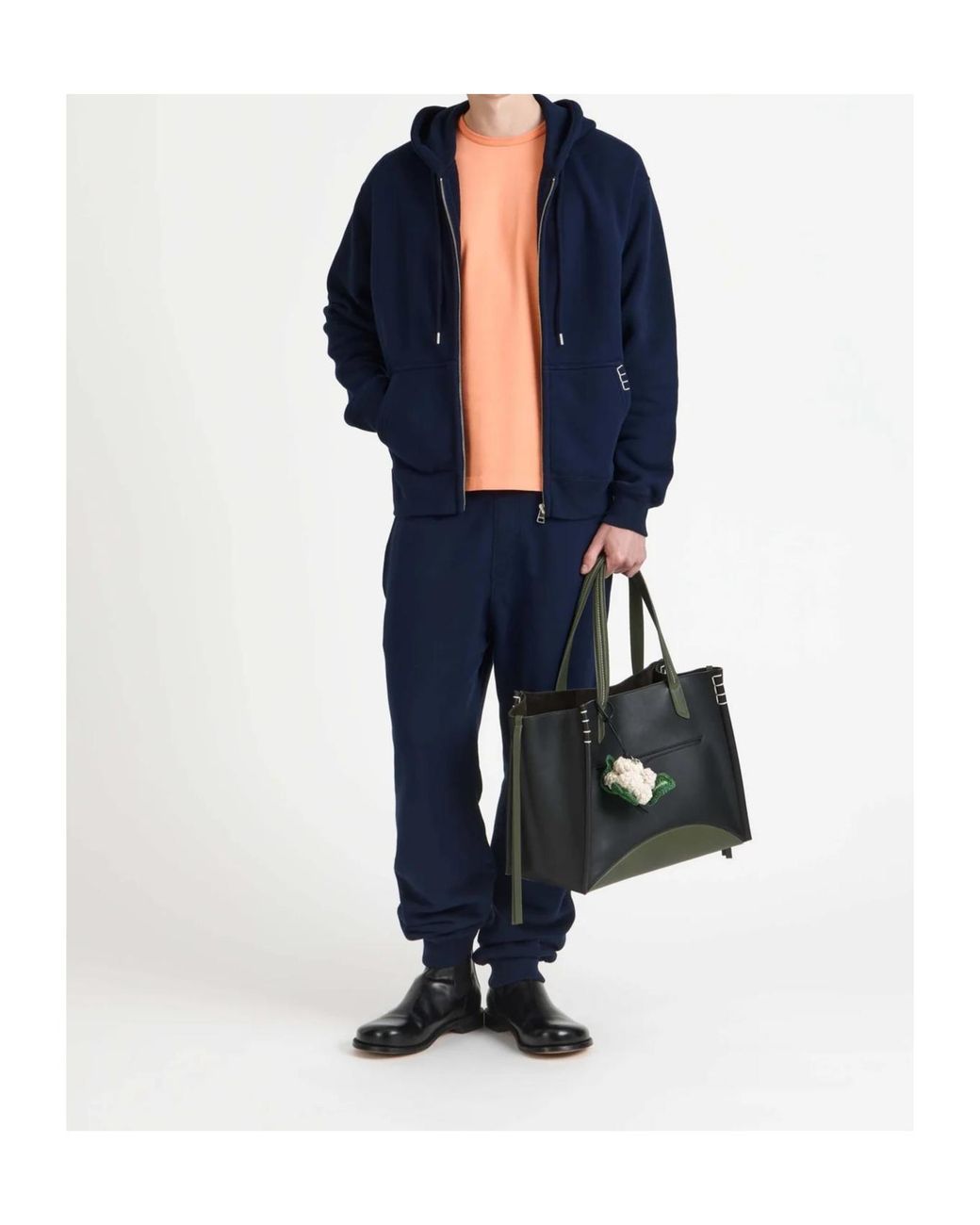 J.W. Anderson Blue Jw Anderson Zip-Up Drawstring Hoodie for men