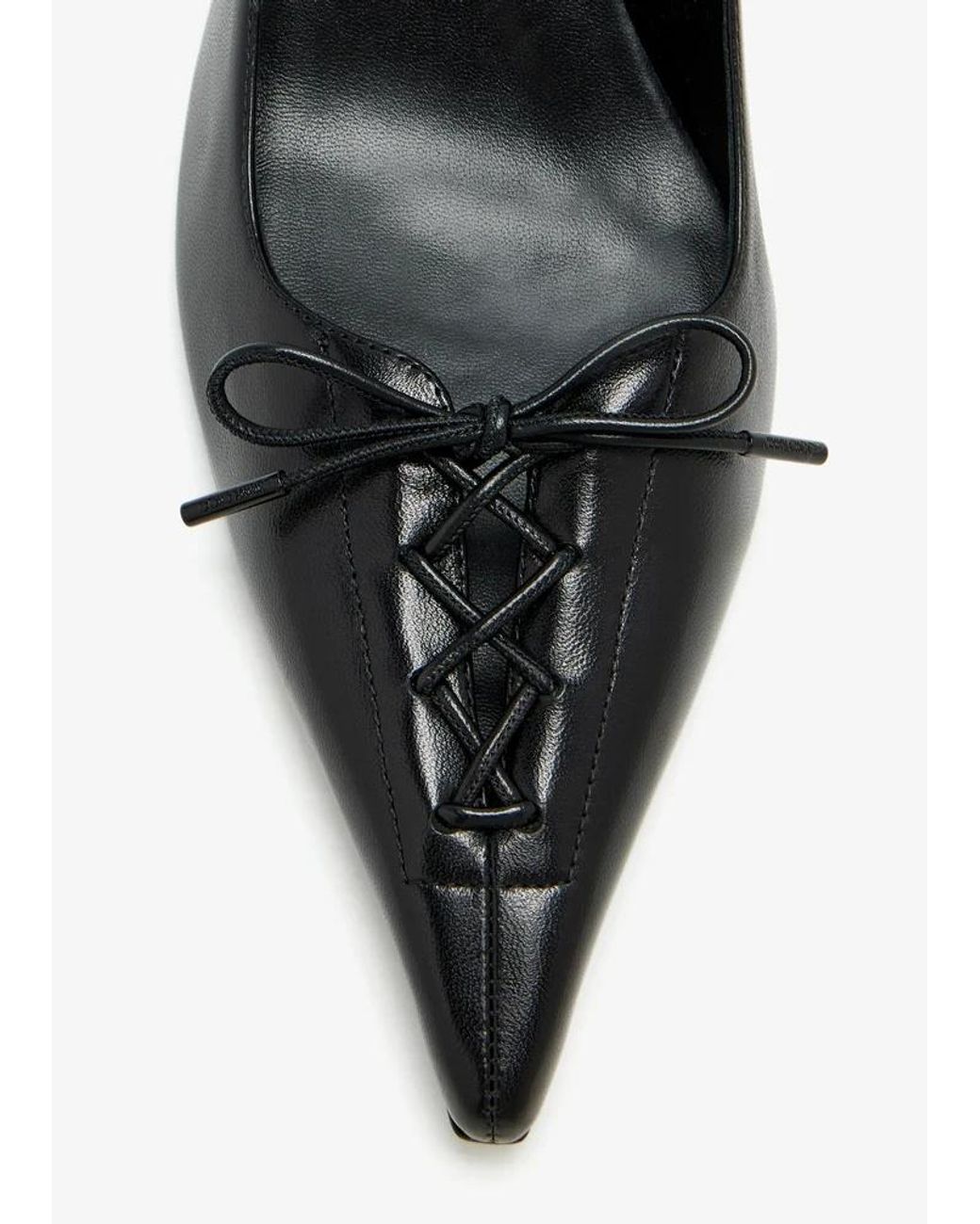 Jimmy Choo Black Scarlett Lace-Up Leather Heeled Pumps