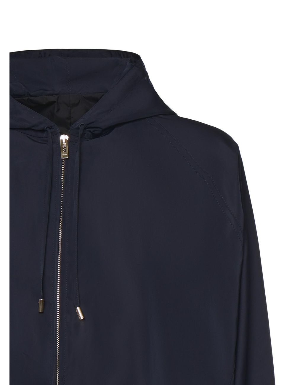 Alaïa Blue Alaïa Hooded Zip-Up Jacket