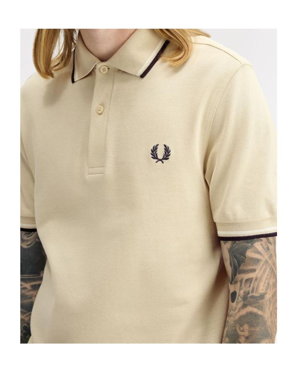 Fred Perry Natural Short-Sleeved Polo Shirt for men