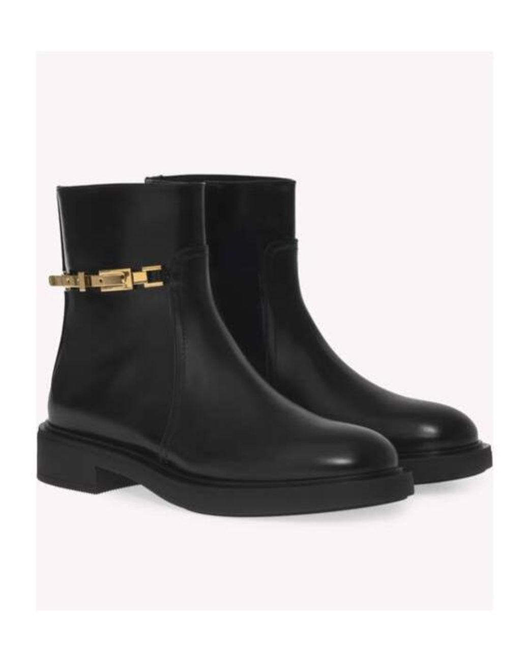 Gianvito Rossi Black Round-Toe Ankle Boots