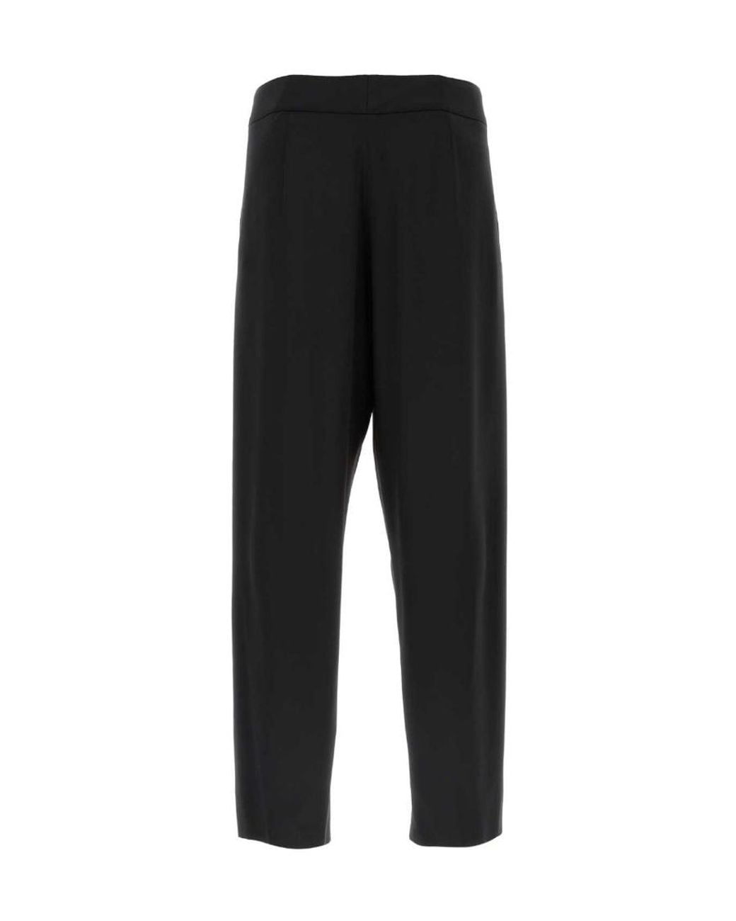 Saint Laurent Black Button Detailed Straight Leg Pants for men