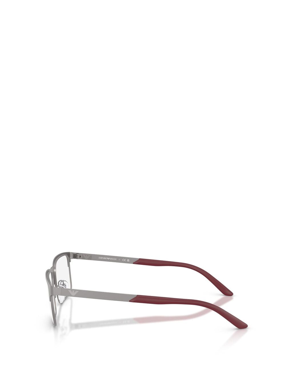 Emporio Armani White Rectangular Frame Glasses for men