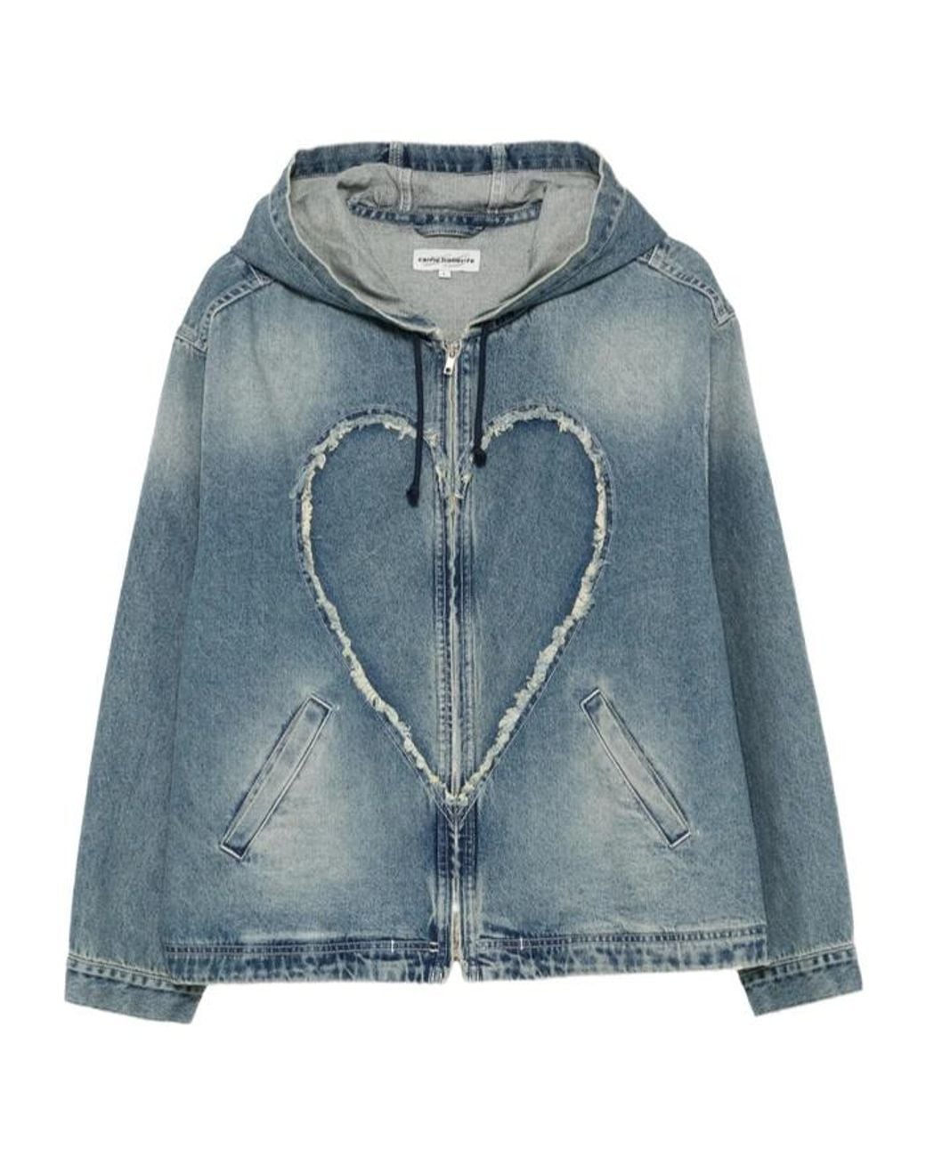 Carne Bollente Blue Hooded Denim Jacket for men