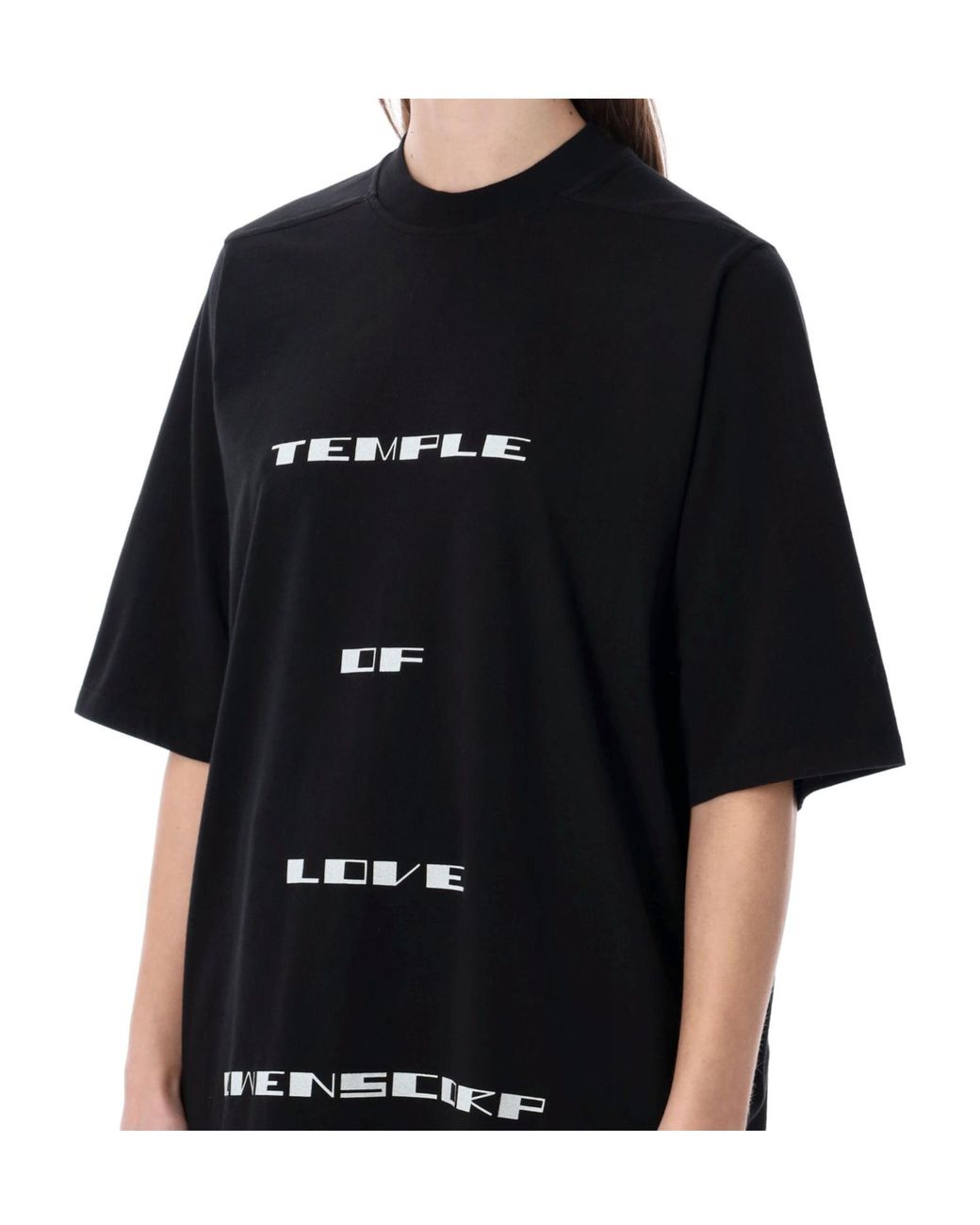 Rick Owens Black Short Sleeved Crewneck T-Shirt