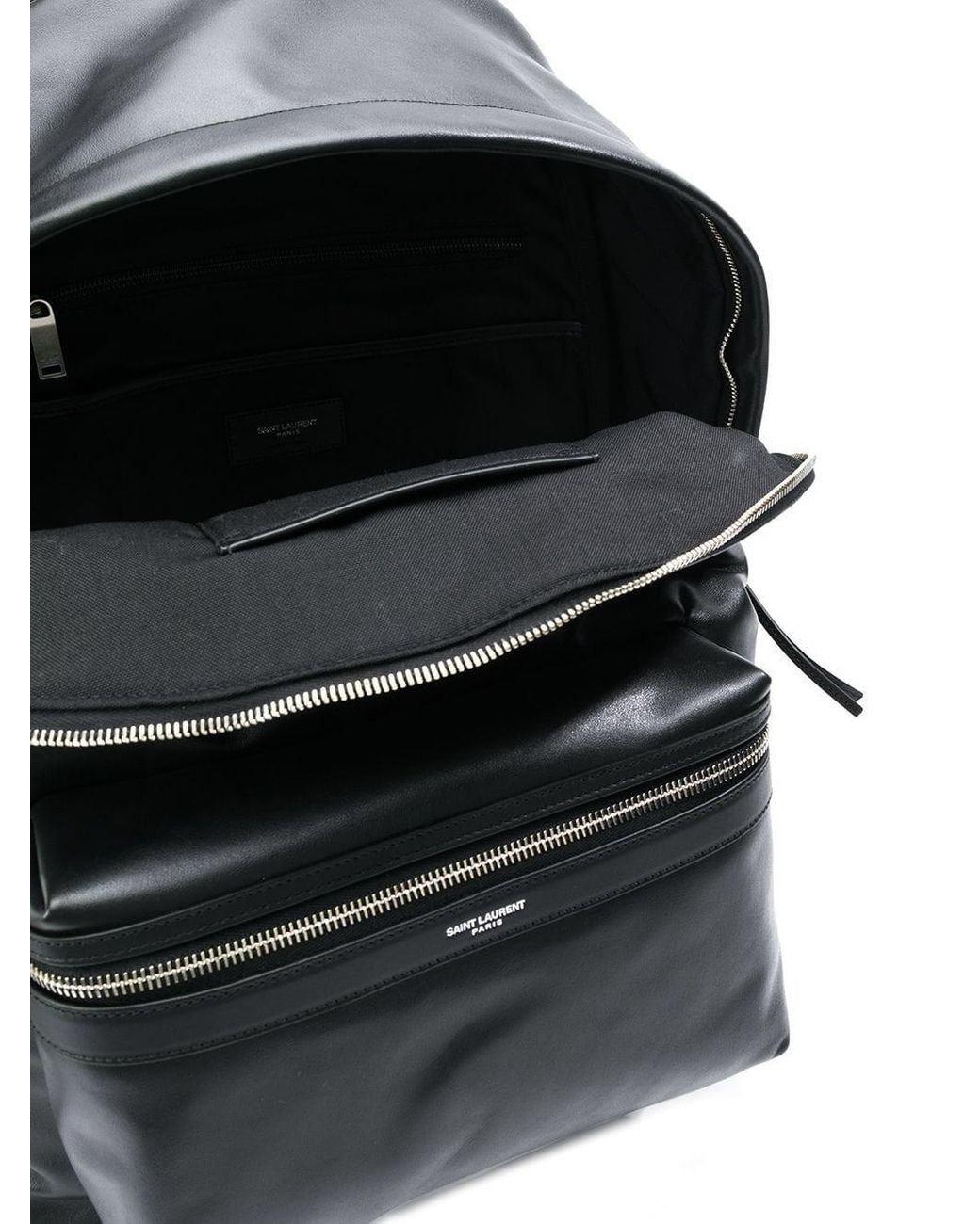 Saint Laurent Black City Zip-Up Backpack for men