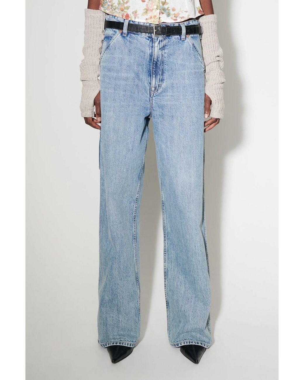 Our Legacy Blue High-Rise Wide-Leg Jeans