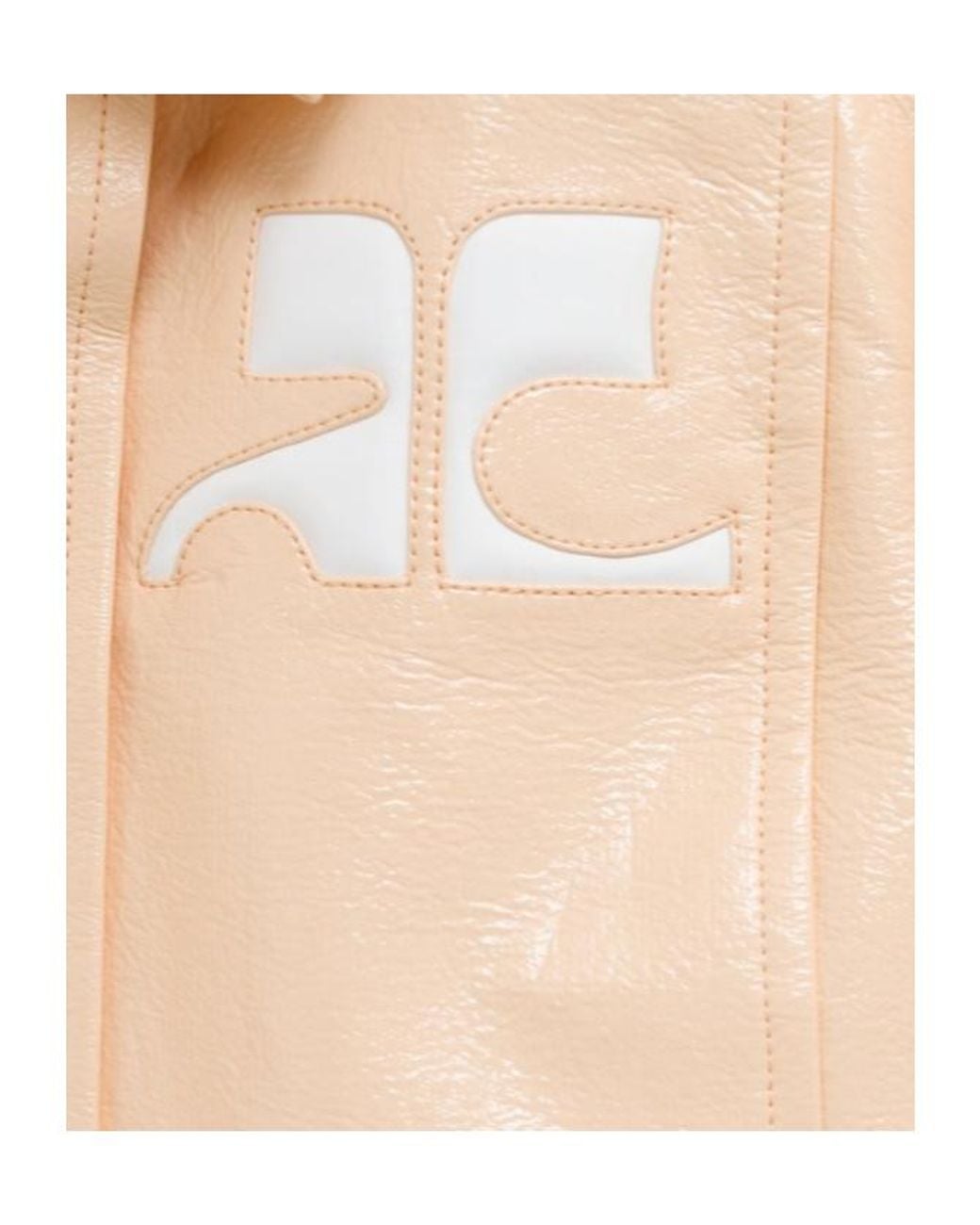 Courreges Natural Courrèges Vinyl Collared Button-Up Jacket