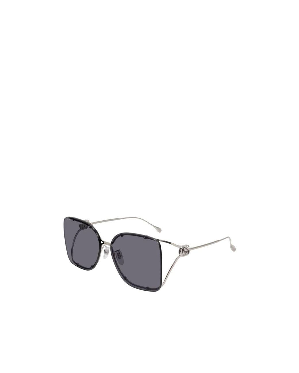 Gucci White Oversized Sunglasses
