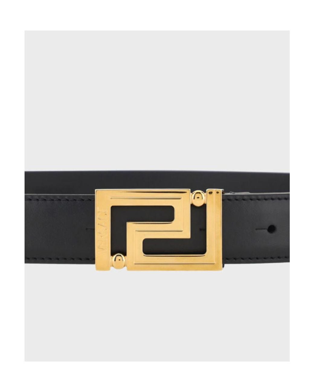 Versace White Greca Goddess Buckle Fastened Belt for men