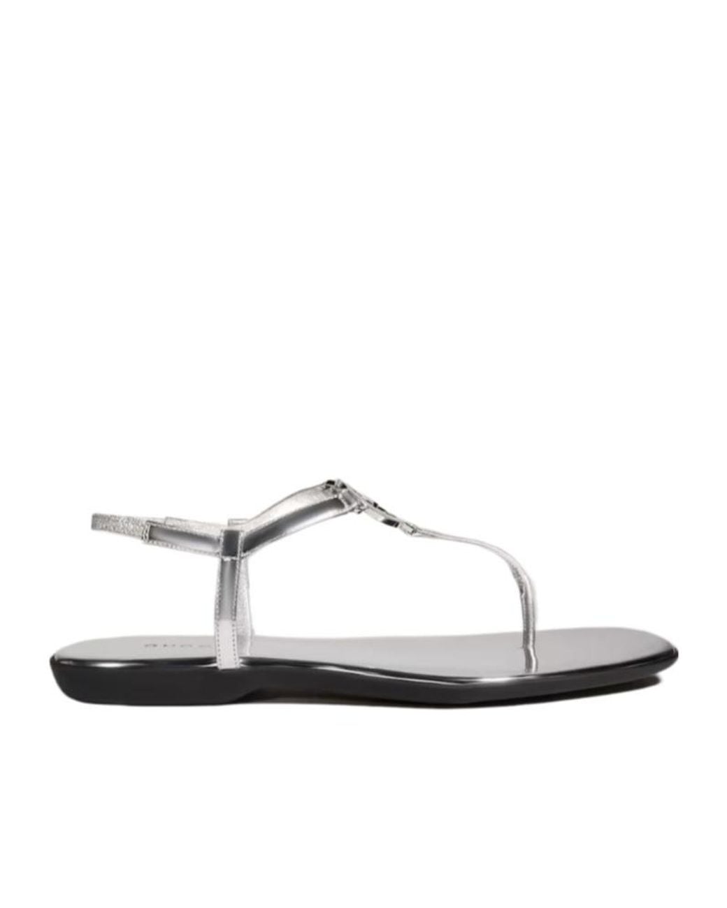 Gucci White Interlocking G Thong Sandals