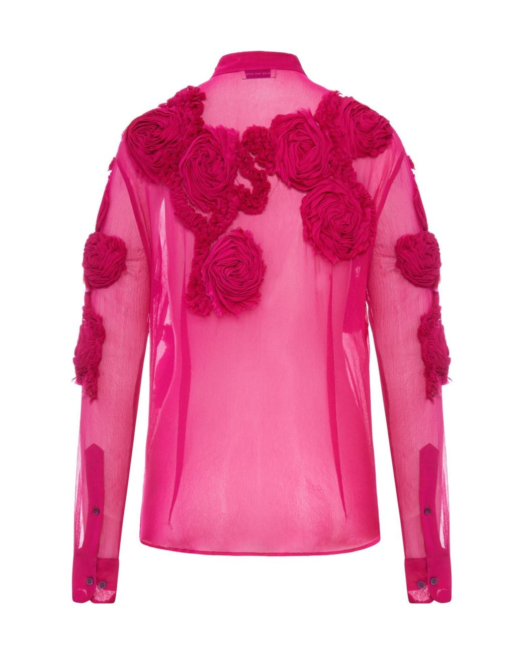 Dries Van Noten Pink Chowsa Sheer Floral Shirt