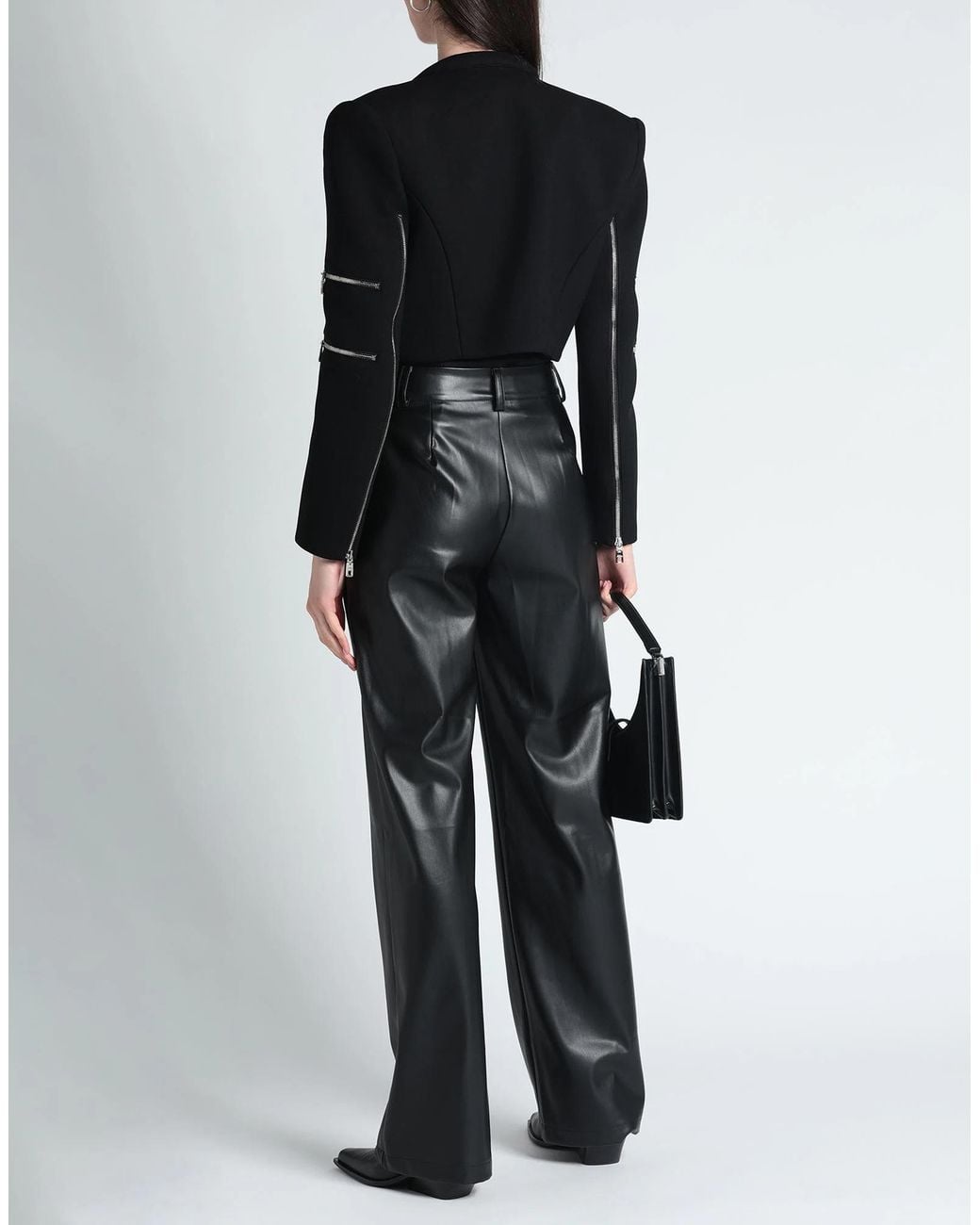 Dolce & Gabbana Black Simple Solid-Color Tailored Coat