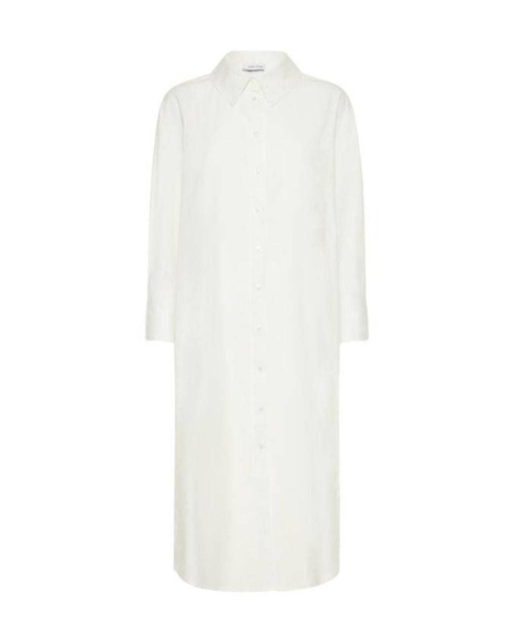 Anine Bing White Mika Shirt Cotton Poplin Midi Dress