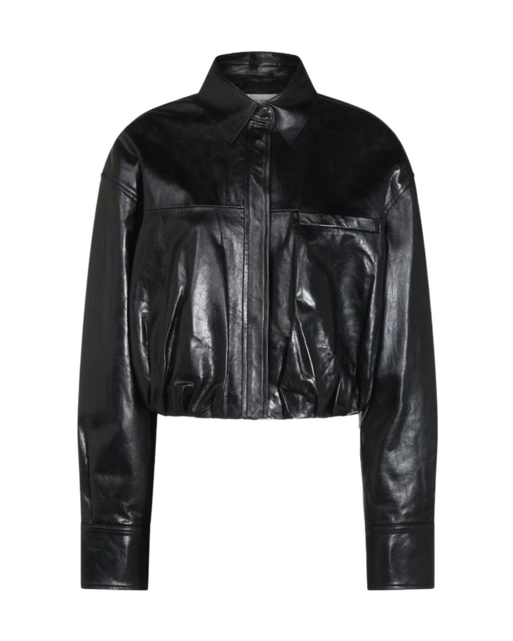 Sportmax Black Cropped Button-Up Jacket