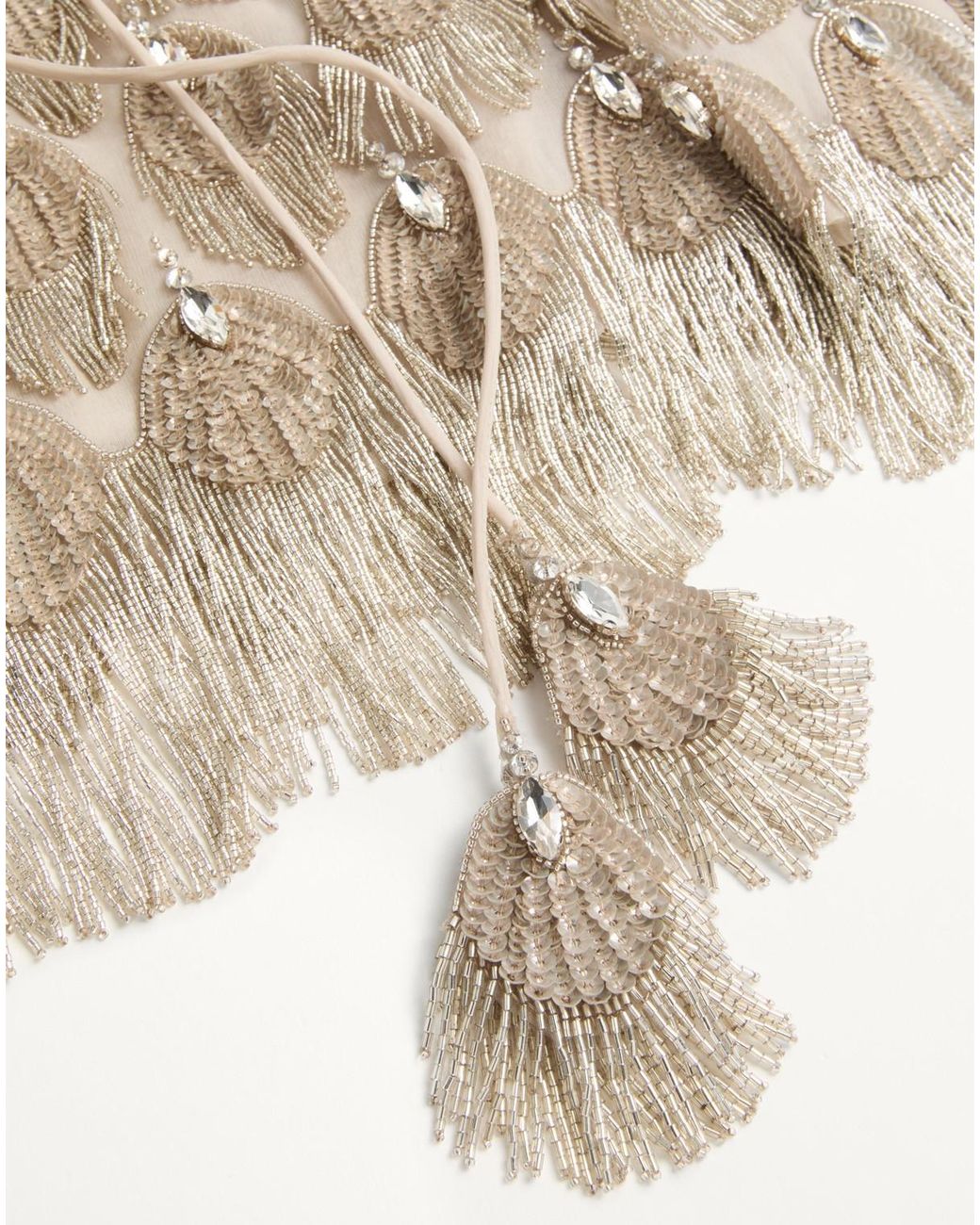 Valentino Natural Embroidery Organza Cloak