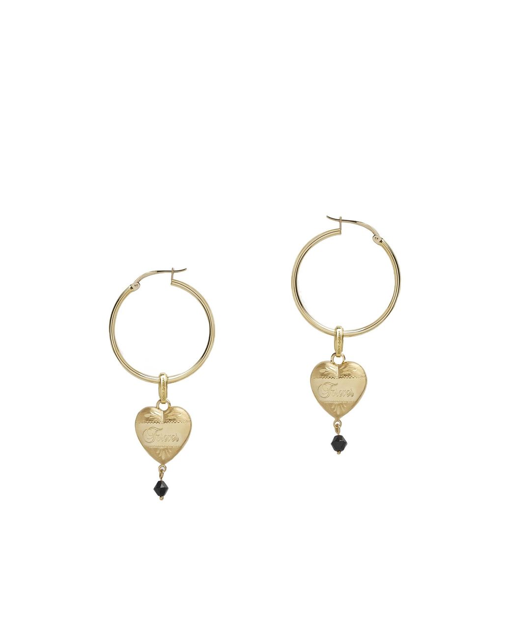 Dolce & Gabbana Metallic Heart Pendant Earrings