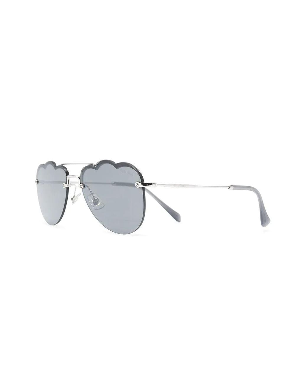 Miu Miu Metallic Eyewear Pilot Frame Sunglasses