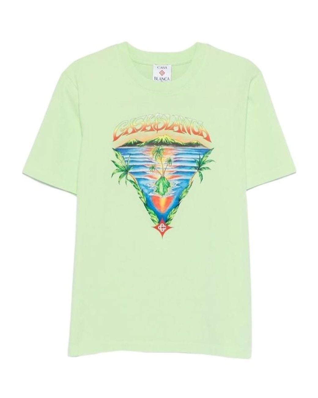 Casablanca Green Graphic T-Shirt for men