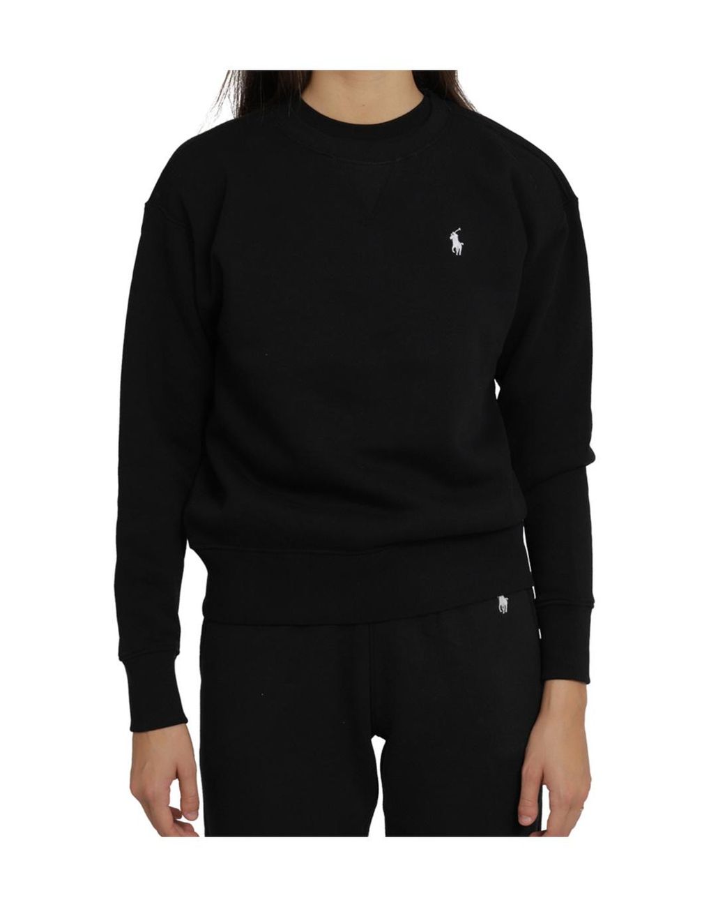 Polo Ralph Lauren Black Pony Embroidered Crewneck Sweatshirt